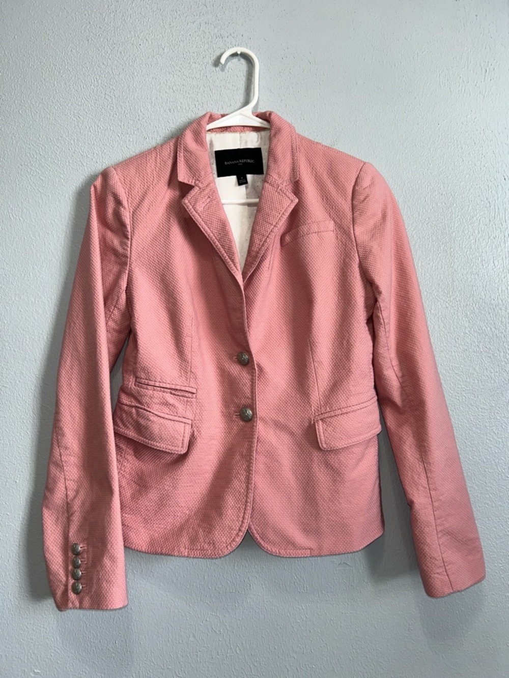 Banana Republic Dusty Pink Textured Women's Blazer. Size 4